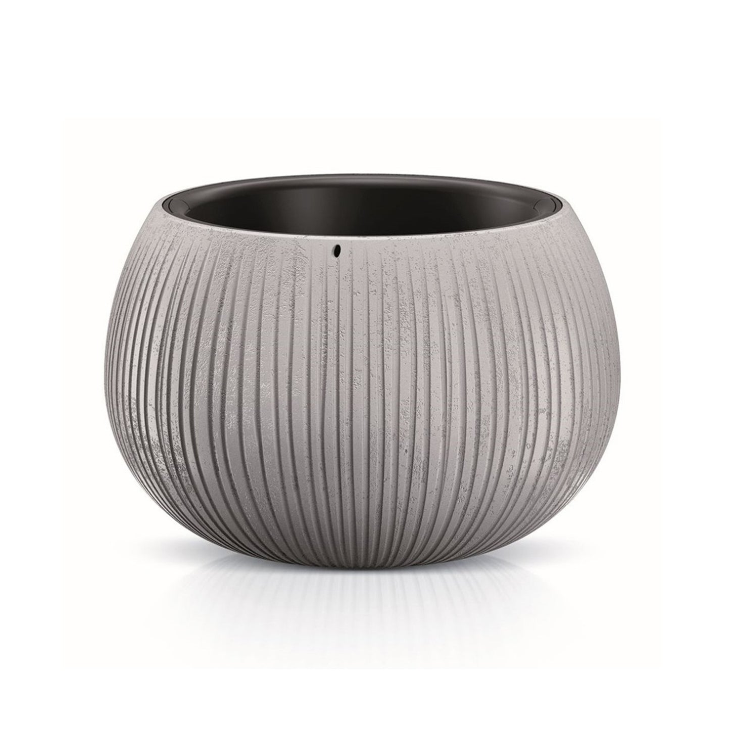 2x Prosperplast Beton Bowl De Plástico Con Depósito En Color Cemento, 11 (alto) X 14,4 (ancho) X 14,4 (profundo) Cms_2