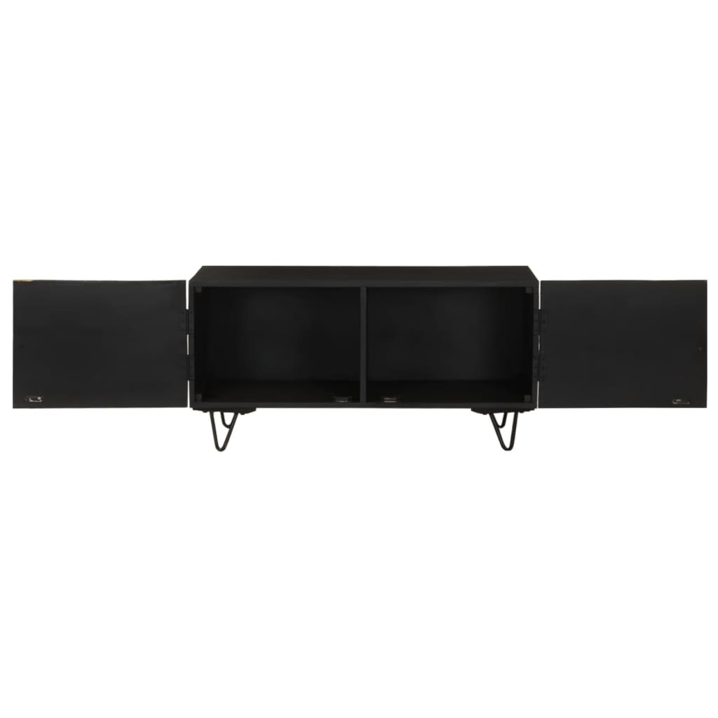 Mesa De Centro De Madera Maciza De Mango 90x50x45cm_2