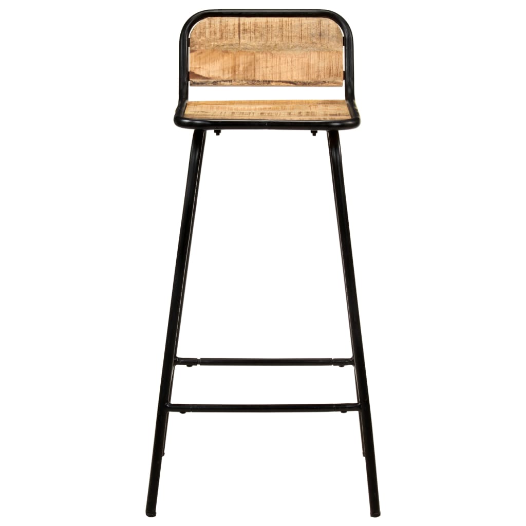 Taburetes De Cocina 4 Unidades Madera Maciza De Mango_1