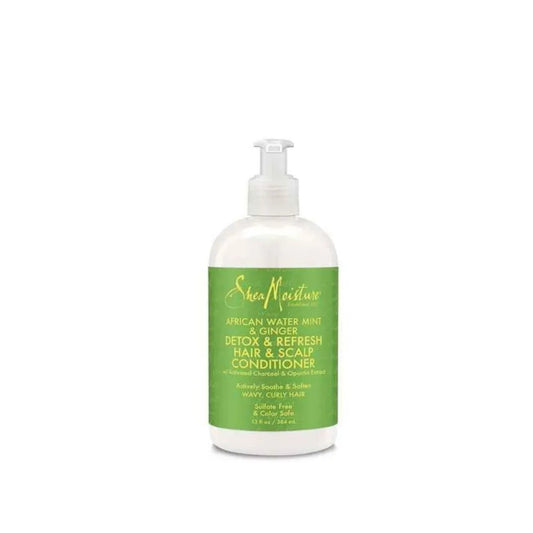 Shea Moisture African Water Mint And Ginger Detox And Refresh Hair And Scalp Conditioner 384ml_0