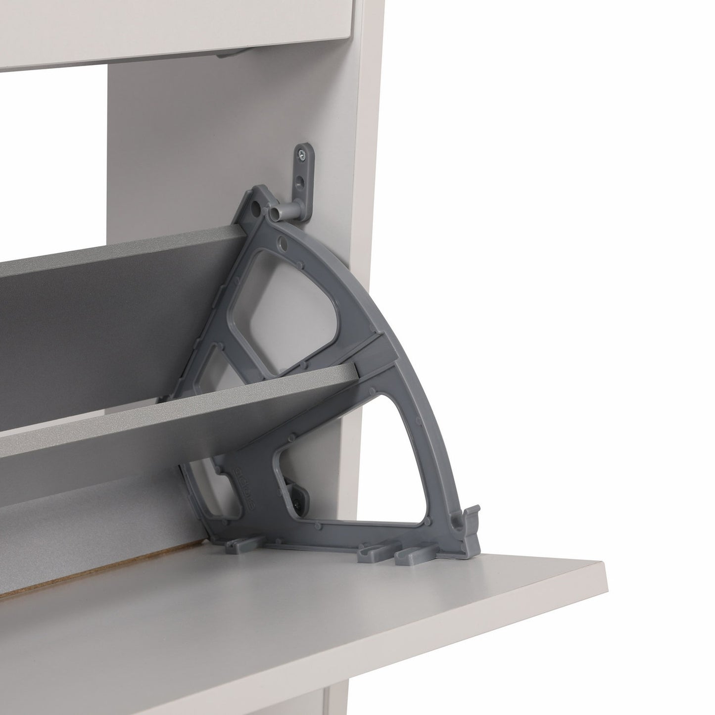 Zapatero,100% Tablero De Aglomerado Rechapado En Melamina, Color Blanco_3