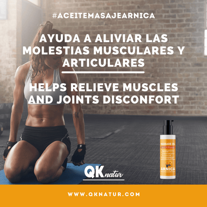 QKnatur - Aceite Para Masaje Con Extracto De Árnica Y Hamamelis - Relajante Para Dolores Musculares (100 Ml)_2