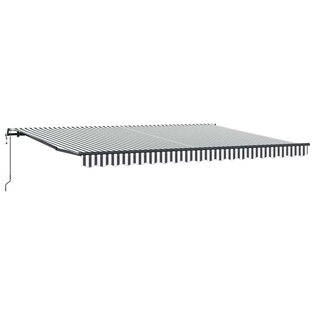 Toldo Retráctil Automático Antracita Y Blanco 450x300 Cm_0