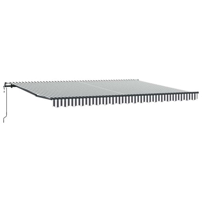 Toldo Retráctil Automático Antracita Y Blanco 450x300 Cm_0