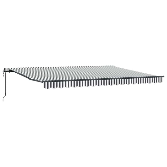 Toldo Retráctil Automático Antracita Y Blanco 450x300 Cm_0