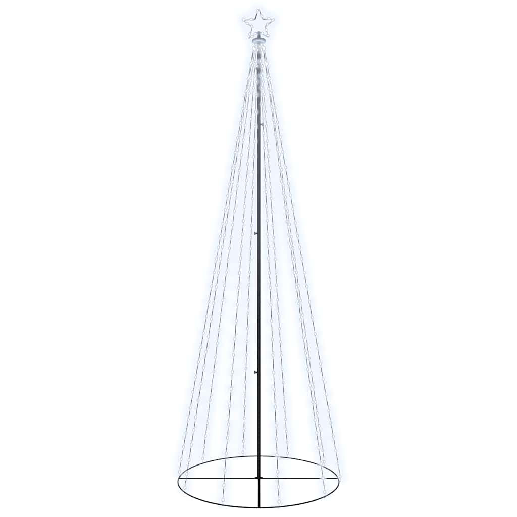Vidaxl Árbol De Navidad Cónico 310 Led Blanco Frío 100x300 Cm_0