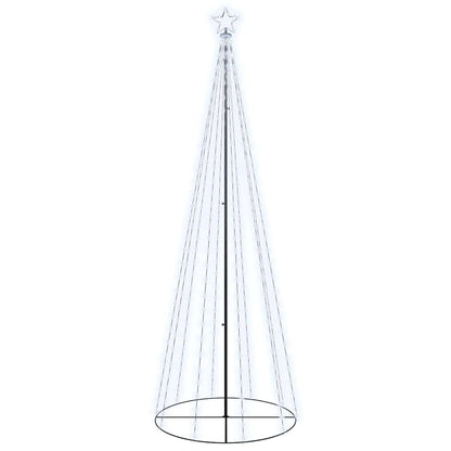 Vidaxl Árbol De Navidad Cónico 310 Led Blanco Frío 100x300 Cm_0