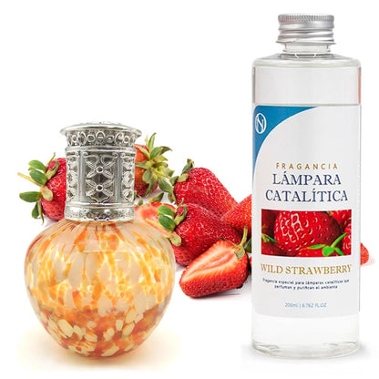 Lámpara Catalítica Drops Orange + Aroma Wild Strawberry 500ml - Elimina Olores, Perfuma Y Mejora La Calidad Del Aire_0