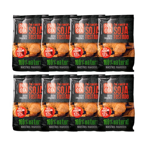 Pack x8 Pan de soja tostado 100% natural (alto en proteína) 230 g Pan Cota