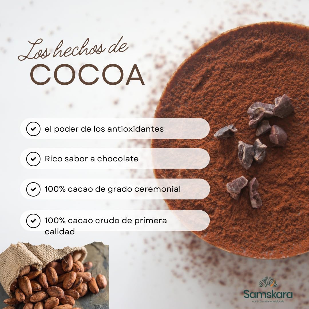 Cacao En Polvo Bio - 1kg | Cacao Puro Ecológico Vegano Para Repostería Y Bebidas, Sin Azúcares Añadidos_5