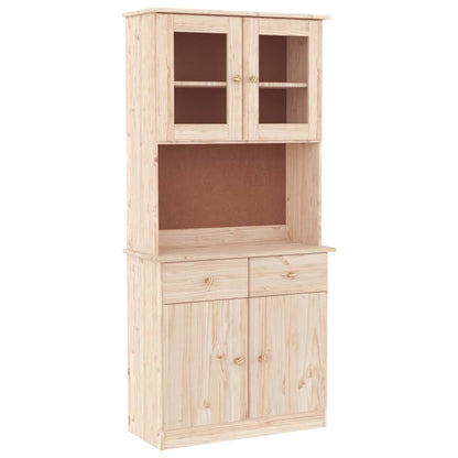 Aparador Alto Alta Madera Maciza De Pino 77x35x165 Cm_1
