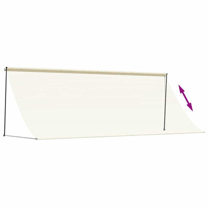 Toldo Retráctil De Tela Y Acero Crema 400x150 Cm_5