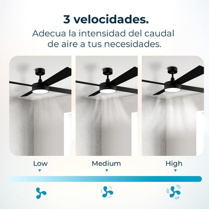 Cecotec Ventilador De Techo Con Luz Ventilador De Techo Energysilence Aero 5200 Black Line_4