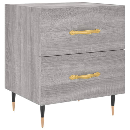 Mesita De Noche Madera De Ingeniería Gris Sonoma 40x35x47,5 Cm_0
