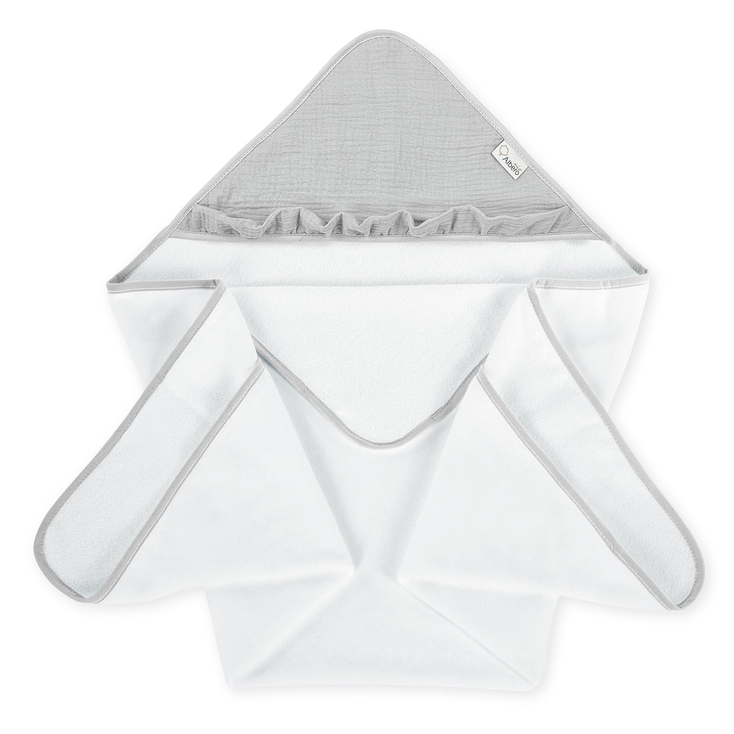 Maxicapa De Baño Para Bebés Cotton Color Gris