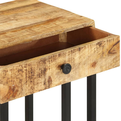 Mesa Auxiliar Forma De U Madera Maciza De Mango 45x30x61 Cm_3