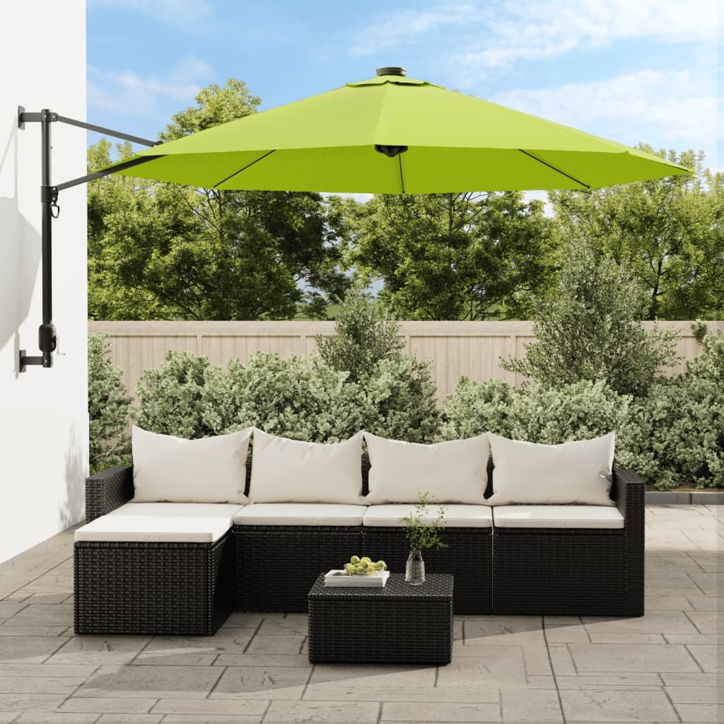 Vidaxl Sombrilla De Pared Verde Manzana 290 Cm_1