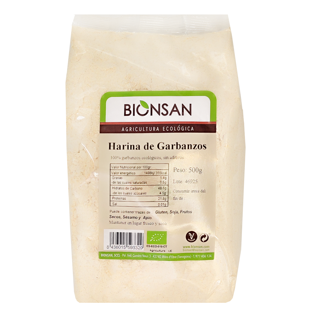 Harina De Garbanzos Ecológica De Proximidad 500gr