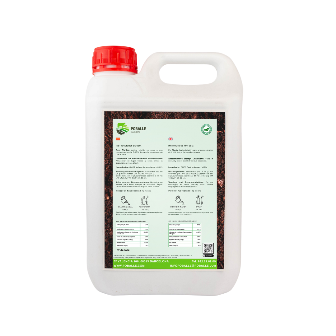 Melaza De Remolacha Abono Líquido Orgánico Poballe 2,5kg_1