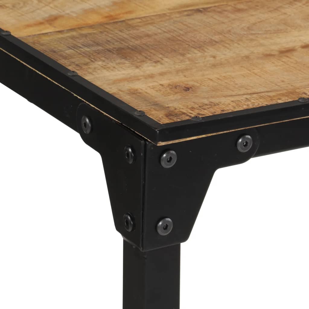 Mesa De Bar Madera Maciza De Mango Rugoso 110x55x107 Cm_5