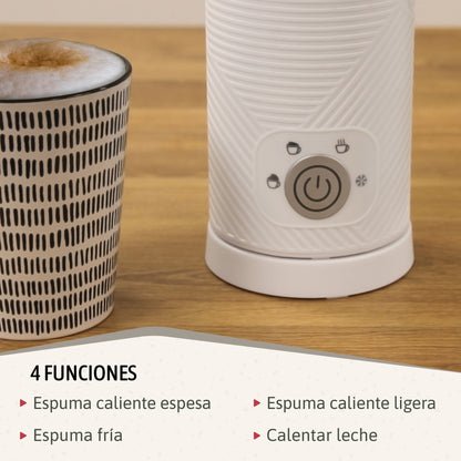 Briebe Elegance Espumador Leche Eléctrico Calentador Espuma Fría/caliente 130ml Leche Caliente 300ml, Mf1172wht, Blanco_2