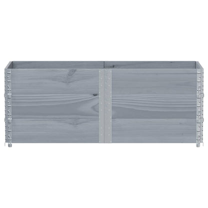 Jardinera De Madera Maciza De Pino Gris 150x50 Cm_2