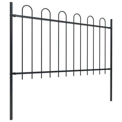 Valla De Jardín Con Puntas De Aro Acero Negro 11,9x1 M / Vetonek_0