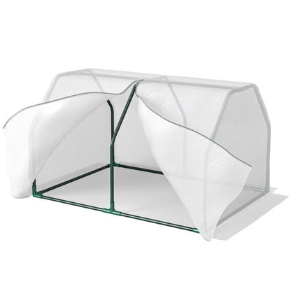 Invernadero De Terraza Para Cultivos Outsunny 100x70x60 Cm Blanco_0