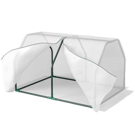 Invernadero De Terraza Para Cultivos Outsunny 100x70x60 Cm Blanco_0