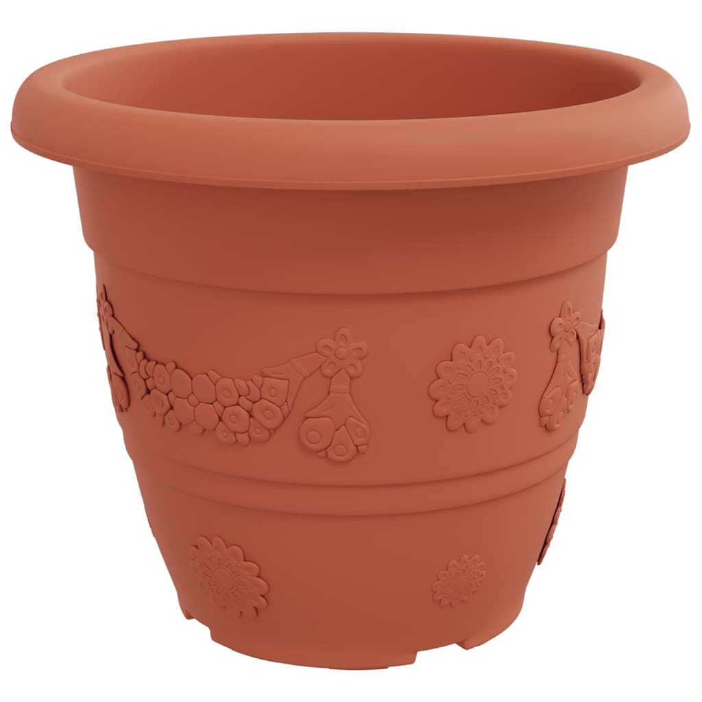 Maceta Redonda Para Flores 6 Uds. Rojo Ladrillo Ø 39 X 32 Cm_4