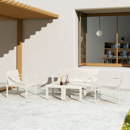 Outsunny Conjunto De Jardín Exterior Con 2 Sillones 1 Sofá De 2 Plazas Y 2 Mesas_1