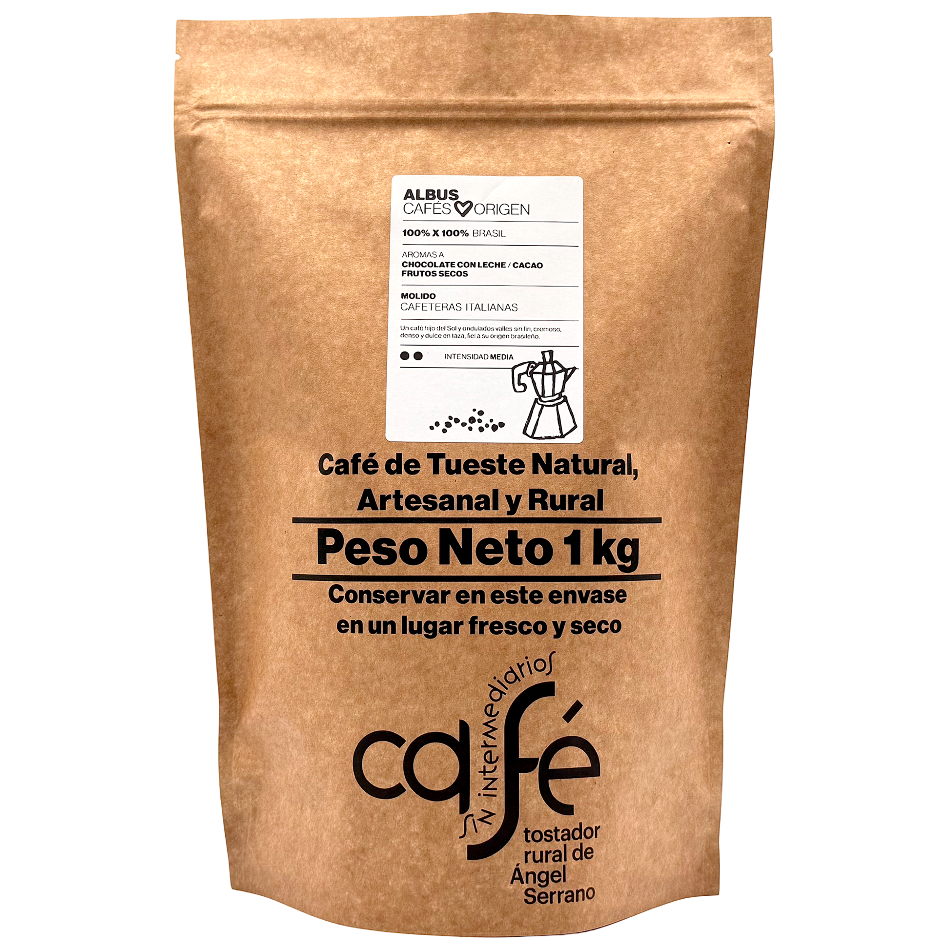 Cafe Sin Intermediarios Café Brasil Albus Molido Italiana (moka) 1 Kg_0