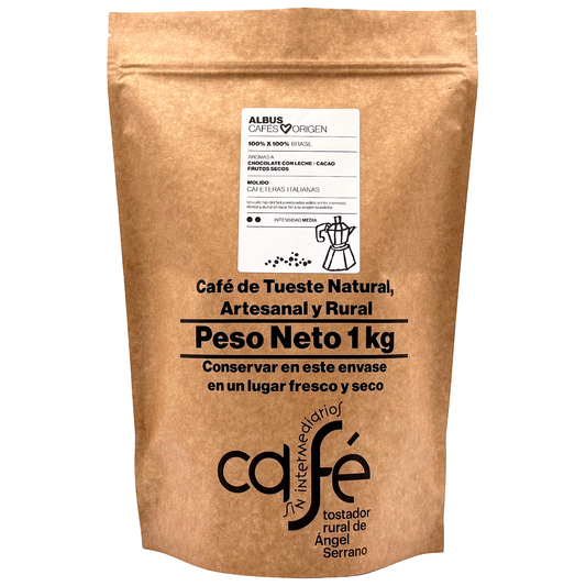 Cafe Sin Intermediarios Café Brasil Albus Molido Italiana (moka) 1 Kg_0