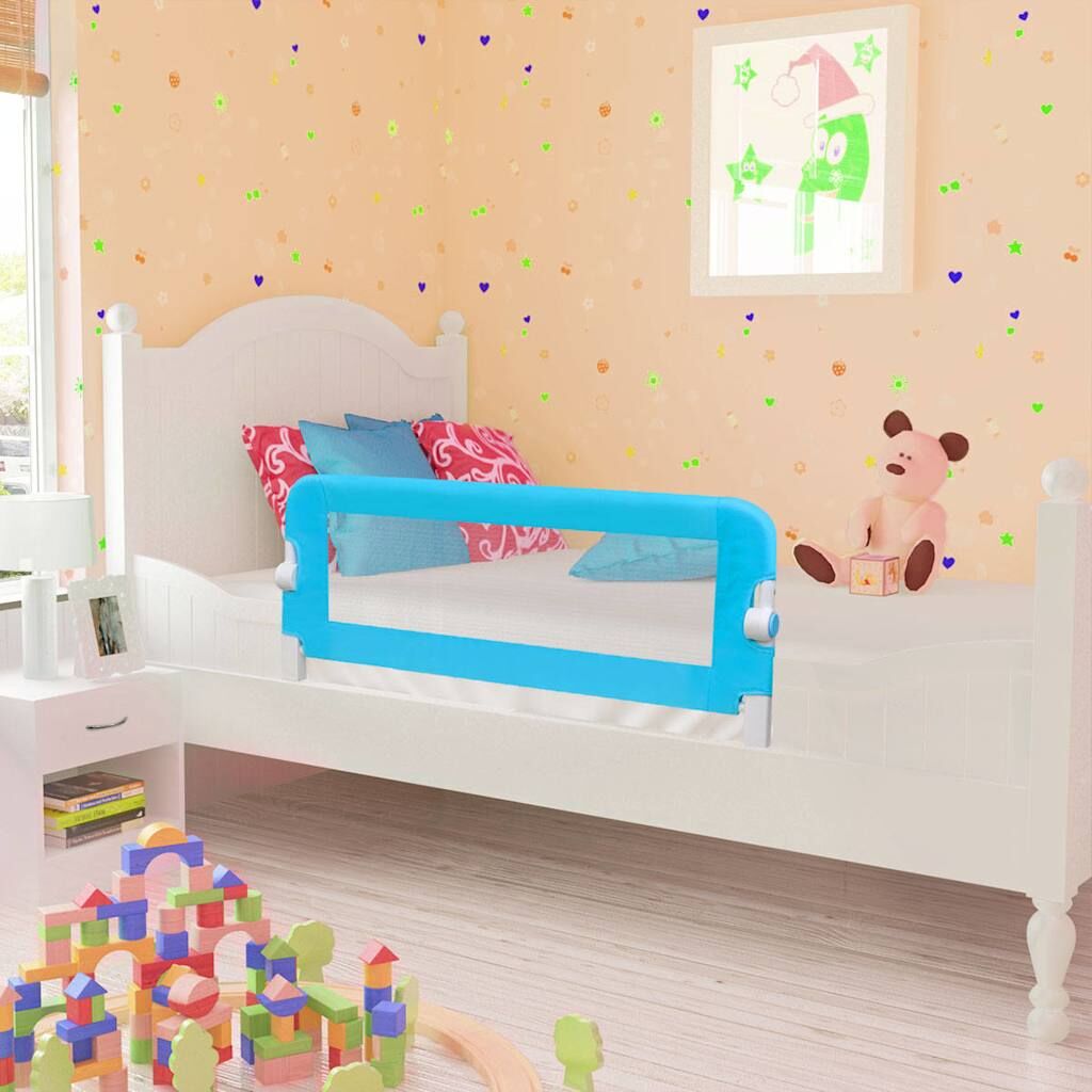 Vidaxl Barandilla De Seguridad Cama De Niño 2 Uds Azul 102x42 Cm_1