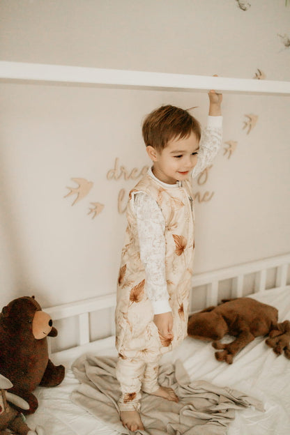 Saco De Dormir Con Pies Reversible T-m Jersey Algodón Bohemian Sand-bohemian Botanic_2