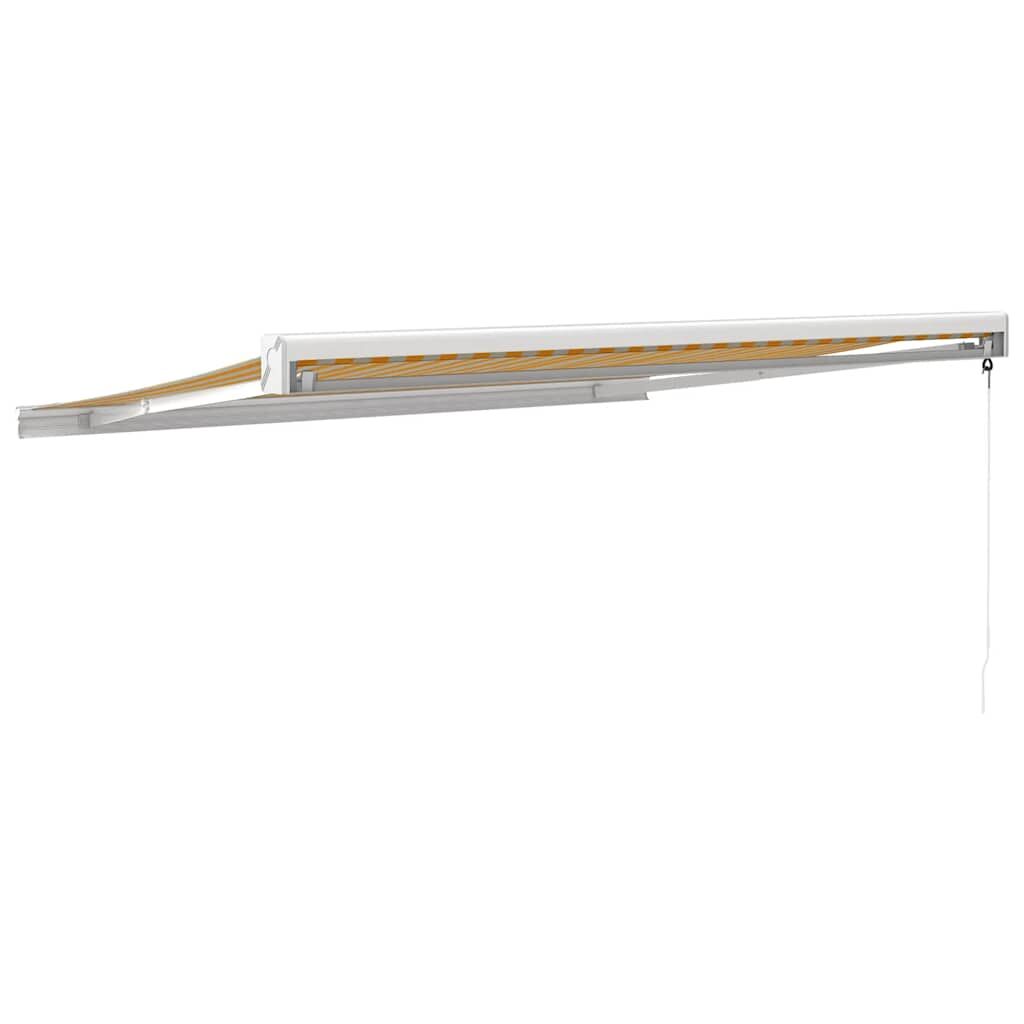 Vidaxl Toldo Retráctil Aluminio Y Tela Amarillo Y Blanco 3,5x2,5 M_4
