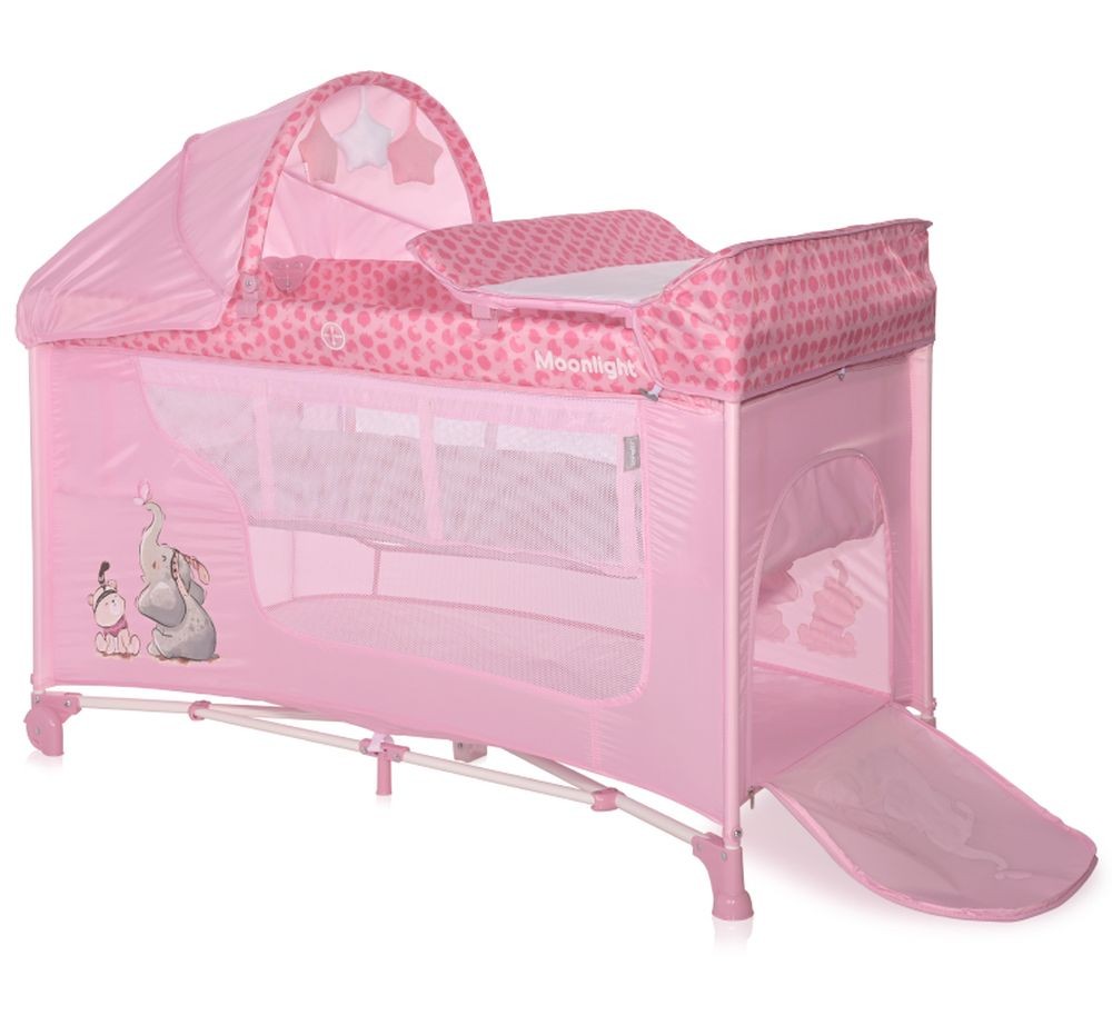 Cuna De Viaje Moonlight Plus (2 Niveles) Mellow Rose Fellows_2
