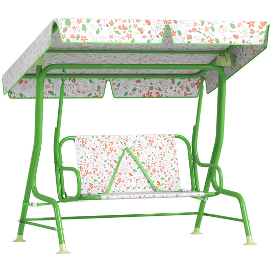 Columpio Jardín Infantil Aiyaplay Acero, Poliéster Verde 112x75x120 Cm_0