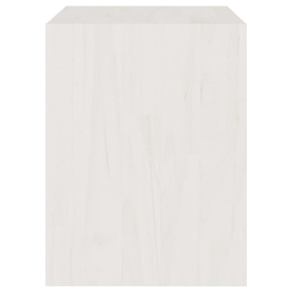 Mesitas De Noche 2 Uds Madera Maciza Pino Blanco 40x30,5x40 Cm_4