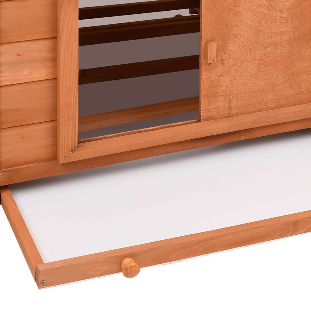 Vidaxl Gallinero De Madera Maciza De Abeto Rojo 150x96x110 Cm_4