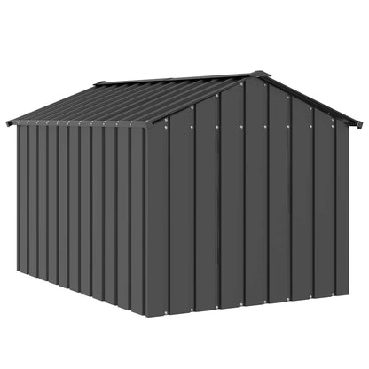 Caseta Para Perros Con Techo Acero Galvanizado 113x153x101 Cm_4