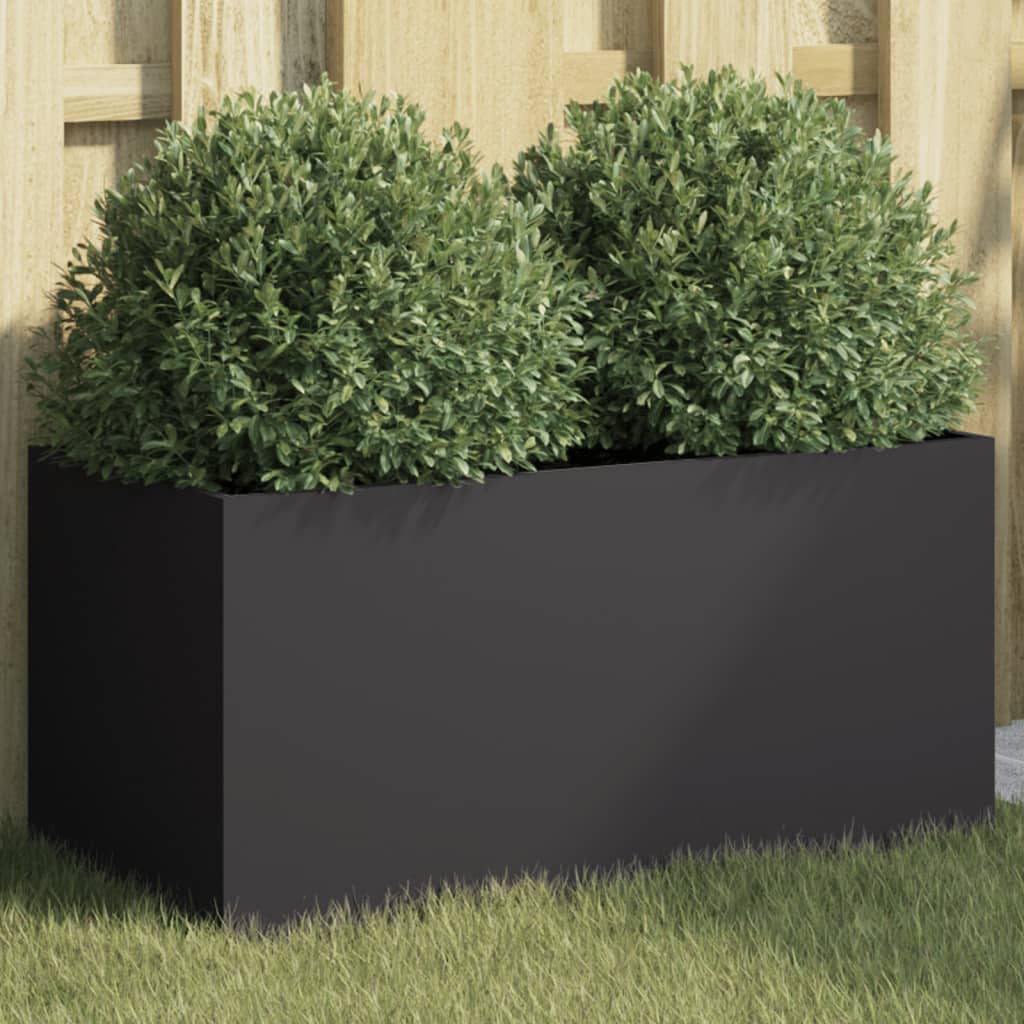 Jardinera Acero Negro 62x30x29 Cm_1