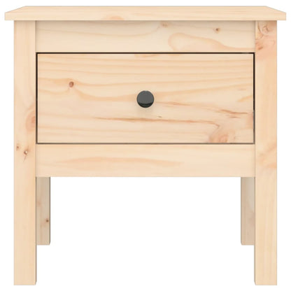 Mesa Auxiliar De Madera Maciza De Pino 50x50x49 Cm_4