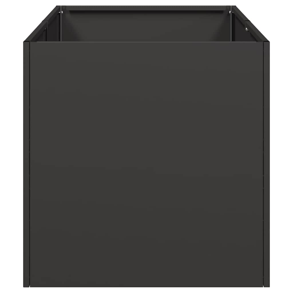 Jardinera De Acero Laminado En Frío Negro 40x80x40 Cm_3