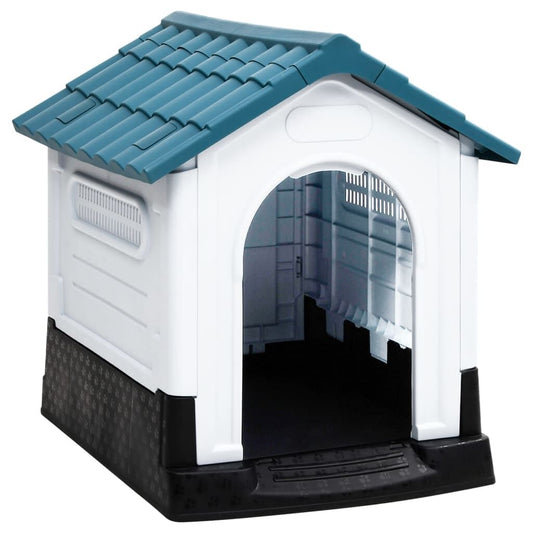 Vidaxl Caseta Para Perros Polipropileno Azul 57x68x66 Cm_0