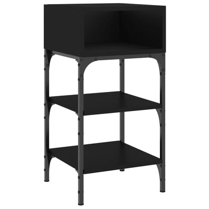 Mesitas De Noche 2 Uds Madera De Ingeniería Negro 35x34,5x70 Cm_2