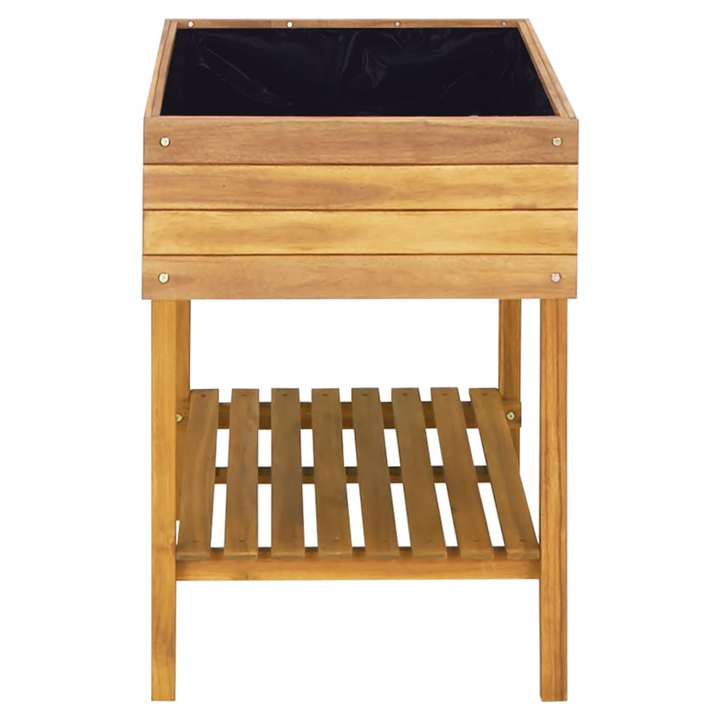 Jardinera Elevada De Madera Maciza De Acacia 78,5x58,5x78,5 Cm_3