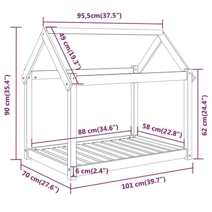 Vidaxl Cama Para Perros Madera Maciza De Pino 101x70x90 Cm_2