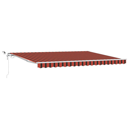 Toldo Retráctil Naranja Y Marrón 450 X 300 Cm Poliéster_0