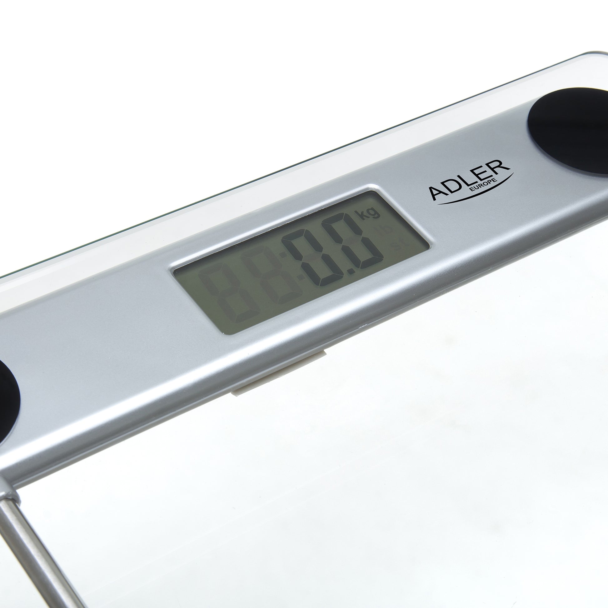 Báscula De Baño Digital Cristal Templado, Alta Medición 150 Kg 100 G, Apagado Automático, Fácil Adler Ad 8121 Transparente